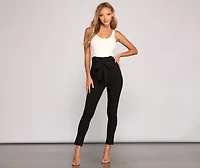 Elevated And Chic Paper Bag Pants