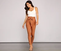 Elevated And Chic Paper Bag Pants