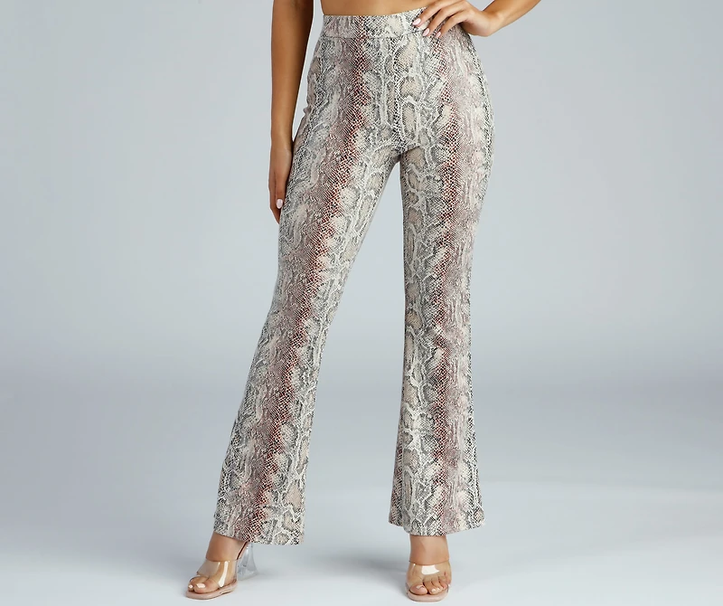 Bring The Flair Snake Print Pants