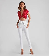 Rise To The Occasion Paper Bag Pants