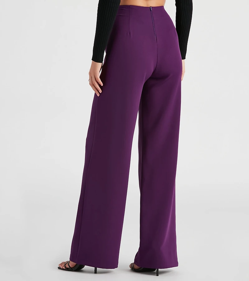 She Means Business Wide-Leg Pants