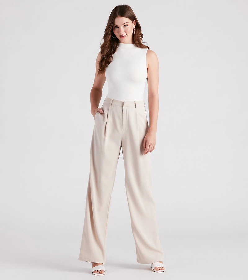 Elevated Style Wide-Leg Trouser Pants