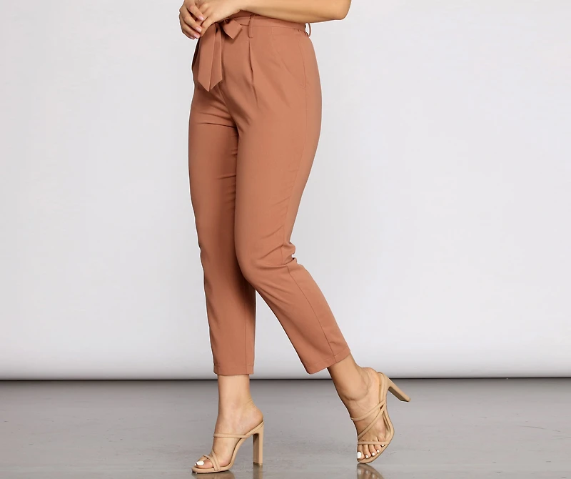 Tapered Tease High Waist Dress Pants