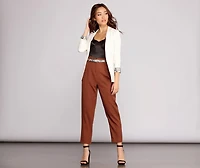 Tapered Tease High Waist Dress Pants