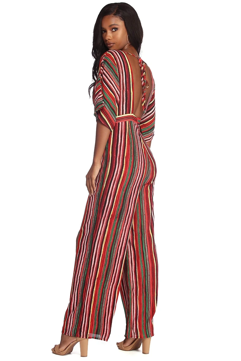 Diving Into Stripes Jumpsuit