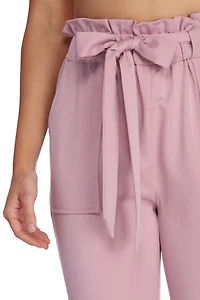 Classic Paper Bag Tie Waist Pants