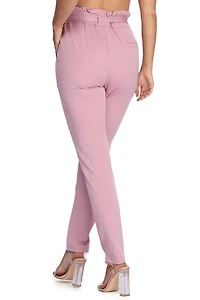 Classic Paper Bag Tie Waist Pants