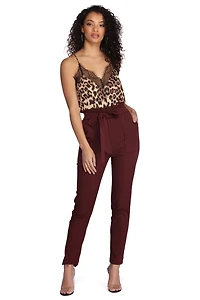 Classic Paper Bag Tie Waist Pants