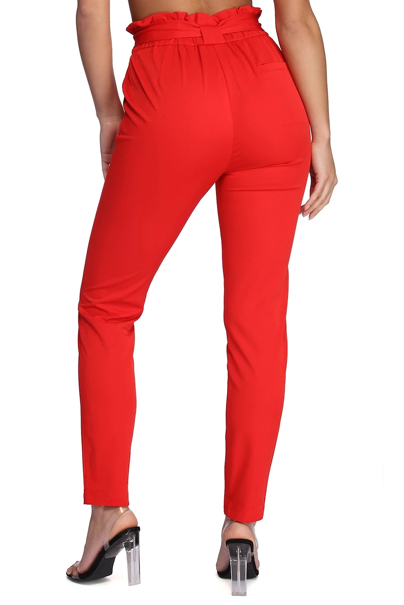 Classic Paper Bag Tie Waist Pants