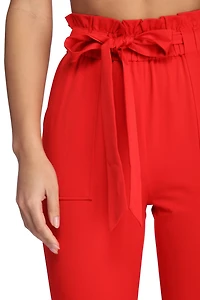 Classic Paper Bag Tie Waist Pants