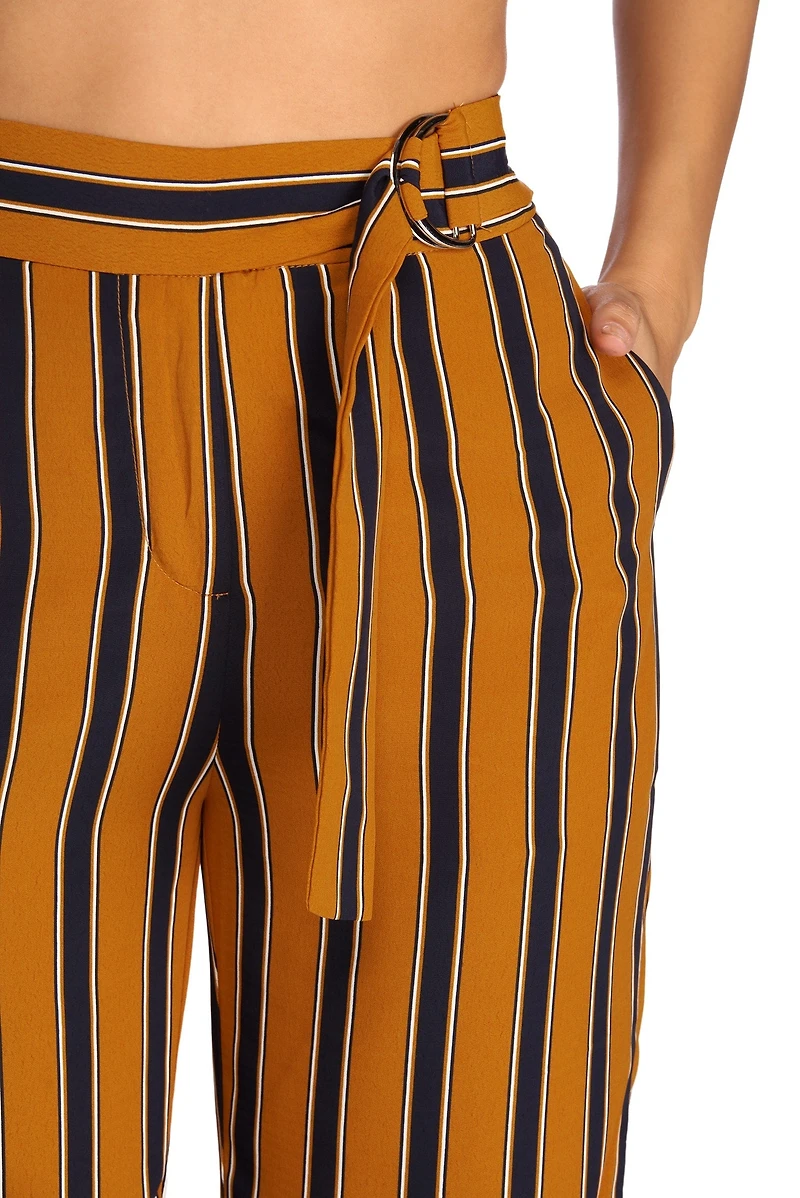 Stripes To Stun Flared Pants
