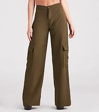 Keep It Cool Wide-Leg Cargo Trouser Pants
