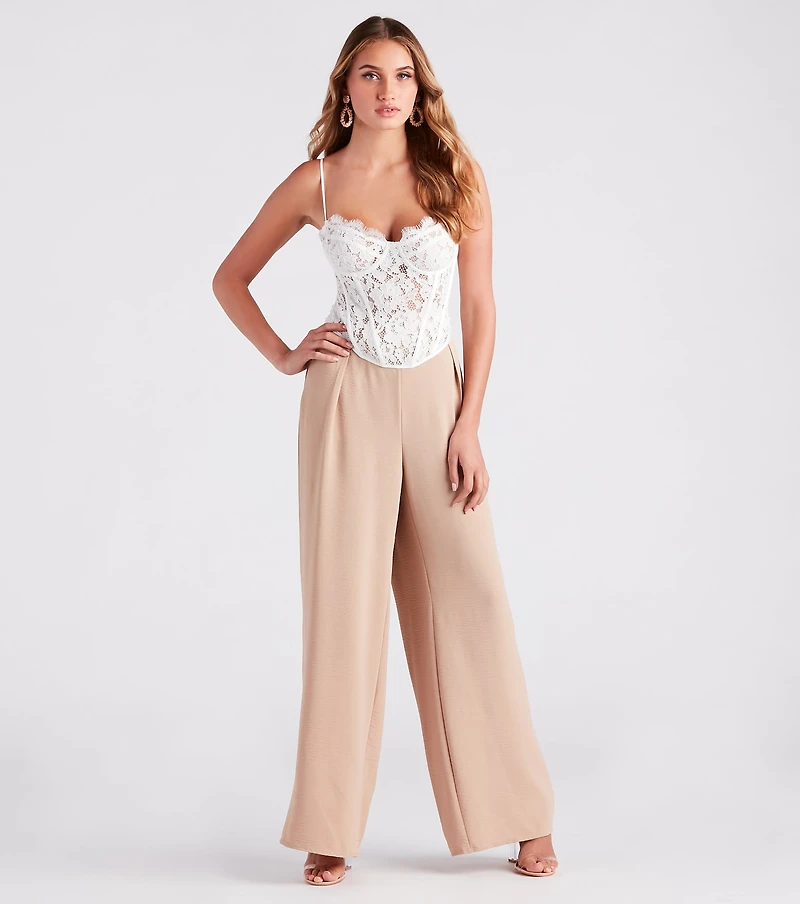 Weekend Chic High Waist Wide-Leg Pants