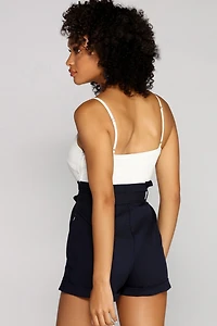 Effortlessly Chic Paper Bag Romper