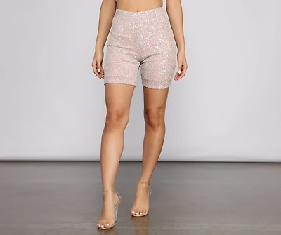 Sassy Sequins Biker Shorts