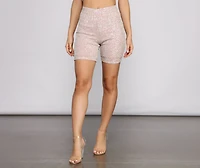 Sassy Sequins Biker Shorts