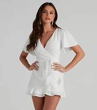 Flirty Vibes Ruffle Detail Romper