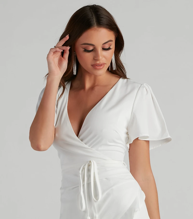 Flirty Vibes Ruffle Detail Romper