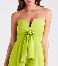 All Tied Together Strapless Romper