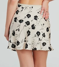 Fashionable Floral Mini Skort