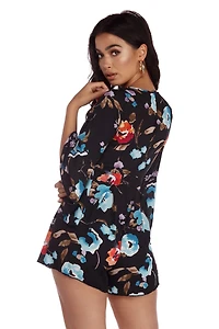 Date Night Floral Romper