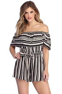 Stripes On Point Romper