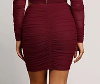 Romantically Ruched Mini Skirt