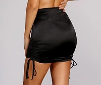 Ruched Side Tie Skirt