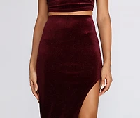 Irresistible Velvet Shimmer Long Skirt