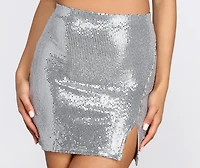 Sequin Star Mini Skirt