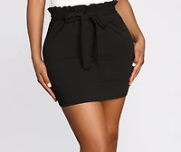 Yes Please Paper-bag Mini Skirt