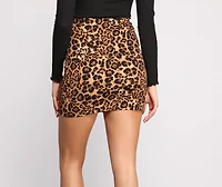 Sassy Babe Leopard Print Mini Skirt