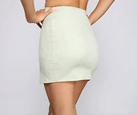 Raising The Bar Faux Suede Mini Skirt
