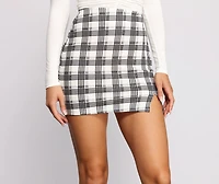 Check Yes Plaid Mini Skirt