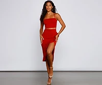 Bring That Ruffle Asymmetrical Midi Skirt