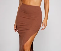 So Stunning Asymmetrical Maxi Skirt