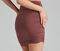 Cutie Ruched Mini Skirt
