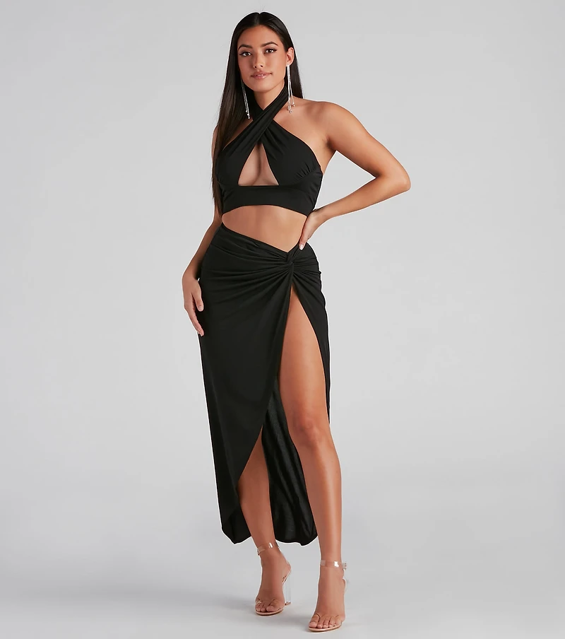 All Night Wrap Maxi Skirt