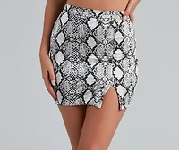 Chic Rendezvous Satin Mini Skirt