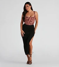 Sunkissed Girl Slit Midi Skirt