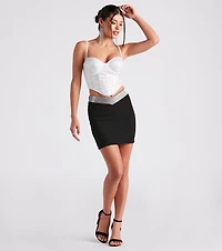 Moment Rhinestone Mini Skirt