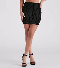 Night Slays Velvet Mesh Mini Skirt
