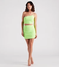 Miami Nights Ruched Mini Skirt