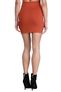 On Point Ponte Knit High Waist Mini Skirt
