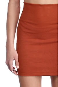 On Point Ponte Knit High Waist Mini Skirt