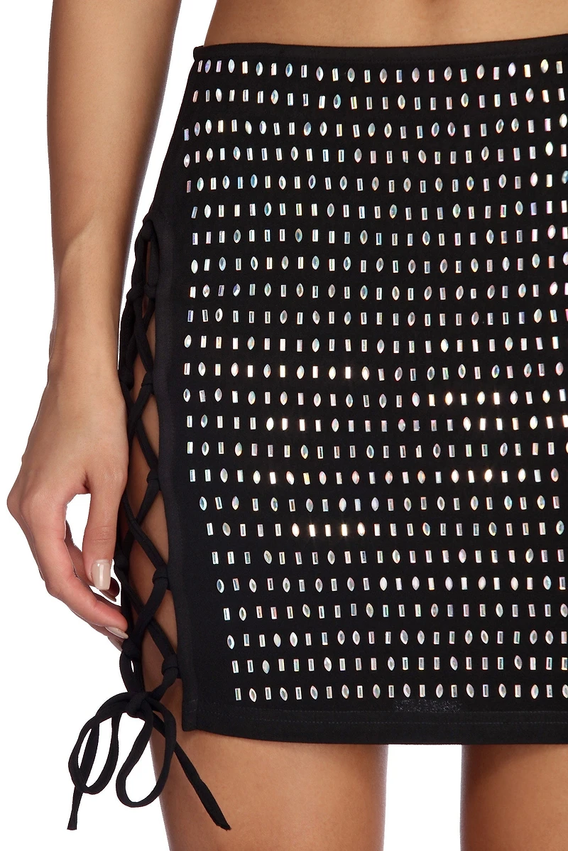 Bling On The Glam Mini Skirt