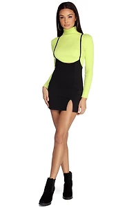 Sassy Suspender Mini Skirt