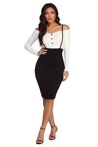 The Hustle Don't Stop Suspender Skirt