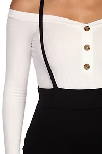 The Hustle Don't Stop Suspender Skirt