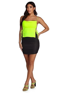 Embossed Snake Print Mini Skirt